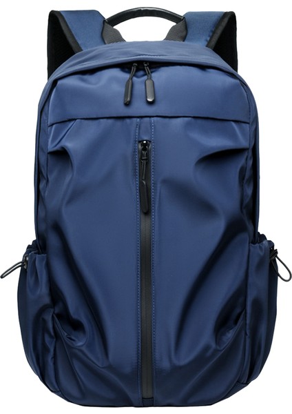 Seyahat Laptop Sırt Çantası Bilgisayar Daypack USB Şarj Portu ile Mavi