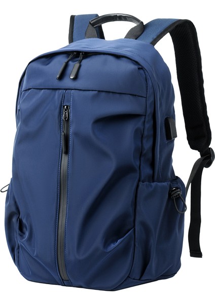 Seyahat Laptop Sırt Çantası Bilgisayar Daypack USB Şarj Portu ile Mavi modelleri