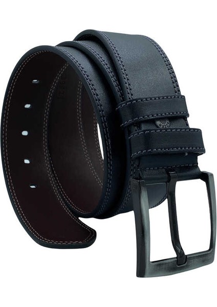 4.5 Cm. Spor Suni Deri Çift Dikişli Model Kemer Siyah modelleri