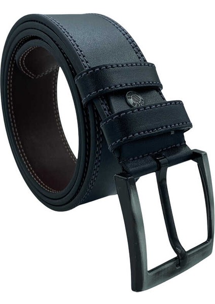 4.5 Cm. Spor Suni Deri Çift Dikişli Model Kemer Siyah fırsatları
