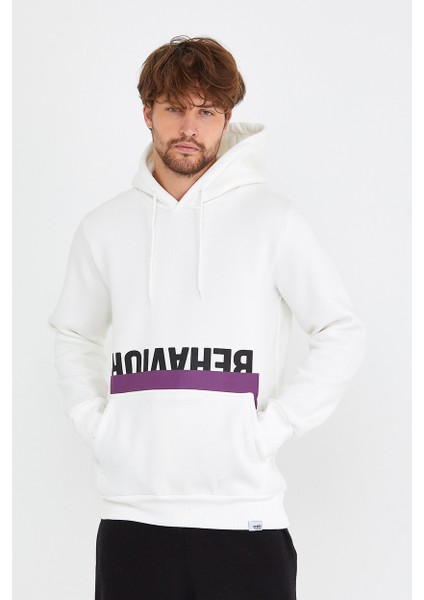 Kanguru Cepli Cebi Baskılı Kapşonlu Sweatshirt fırsatları