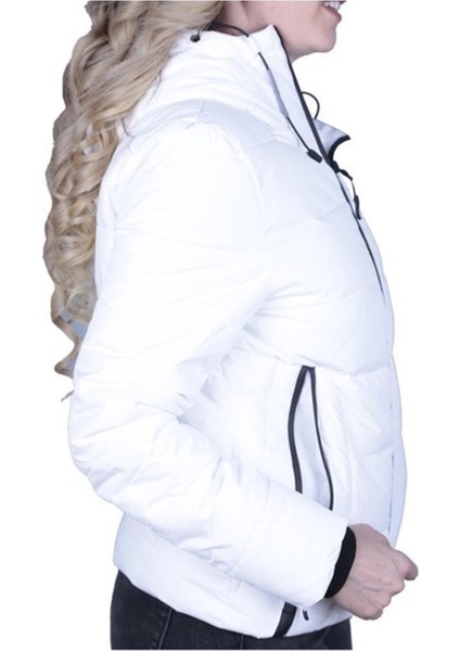 Apreski Coat Kadın Kısa Mont Kaban Beyaz V3 fiyatları