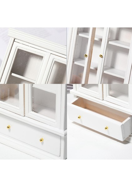 Nefis Beyaz Dollhouse Minyatürleri Dolap Modeli Mutfak Oturma Odası Dekor (Yurt Dışından) indirimleri