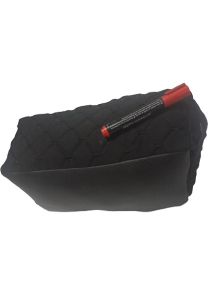 Fiat 500C 2007 ve Sonrası Deri ve Kumaş Siyah Montajsız Cepli Kol Dayama