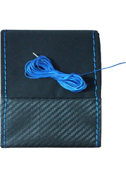 Hyundai Accent Blue 2011 ve Sonrası Karbon ve Alkantara Mavi Ipli Direksiyon Kılıfı