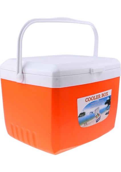 Kamp Açık Içecekler Gıda Soğutucu Kutusu Araba Buz Kovası Saplı 13L Turuncu (Yurt Dışından) fiyatları