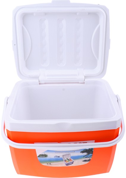 Kamp Açık Içecekler Gıda Soğutucu Kutusu Araba Buz Kovası Saplı 13L Turuncu (Yurt Dışından) modelleri