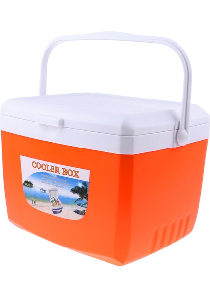 Kamp Açık Içecekler Gıda Soğutucu Kutusu Araba Buz Kovası Saplı 13L Turuncu (Yurt Dışından) indirimleri