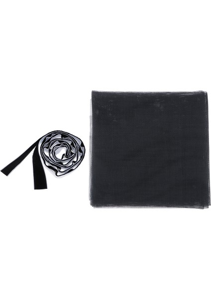 Dıy Tel Pencere Ekranı Manyetik Yapış Fly Böcek Sivrisinek Net BLACK_150X130CM (Yurt Dışından)