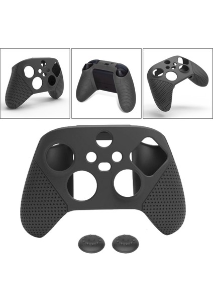 TYX-0626 Yumuşak Kaymaz Silikon Kontrol Kapağı Kapak Skins Başparmak Sapları Joystick S Koruyucu Kılıf Xbox Serisi S x Denetleyici - Siyah (Yurt Dışından)