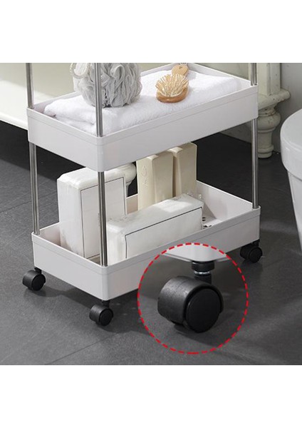 Çok Katmanlı Çıkarılabilir Raf Depolama Arabası - Beyaz (Yurt Dışından) fırsatları