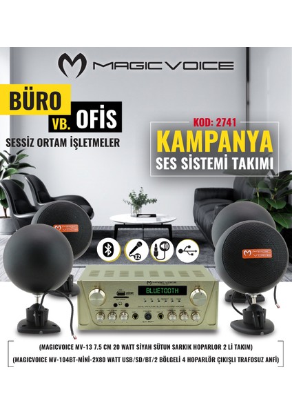 Magicvoice Büro-Ofis-Işletme Ses Sistemi (15646-16291)