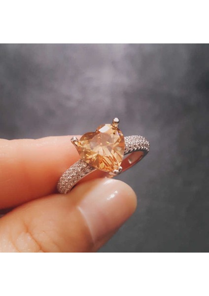 ​gümüş Zultanit Taşlı Kalp Yüzük