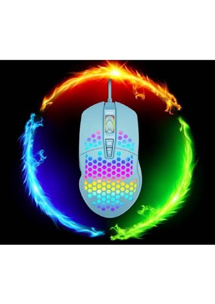 G88 Rgb Gaming Mouse Hexogen Turkuaz