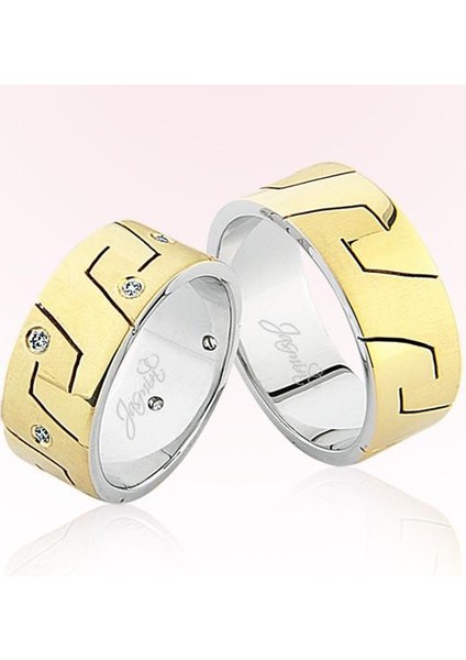 Desenli Altın Alyans 1704