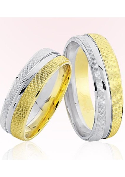 Sarı Beyaz Altın Alyans 6607