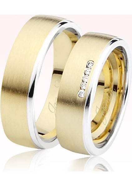 Sarı Beyaz Altın Alyans 1401-1