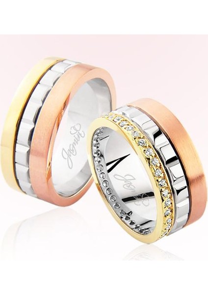 Sarı Beyaz Altın Alyans 1602-3