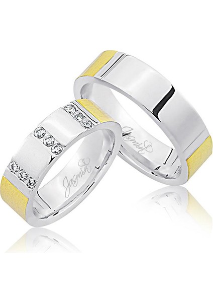 Taşlı Altın Alyans 1706-2