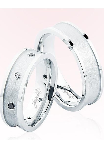 Beyaz Taşlı Altın Alyans 4203