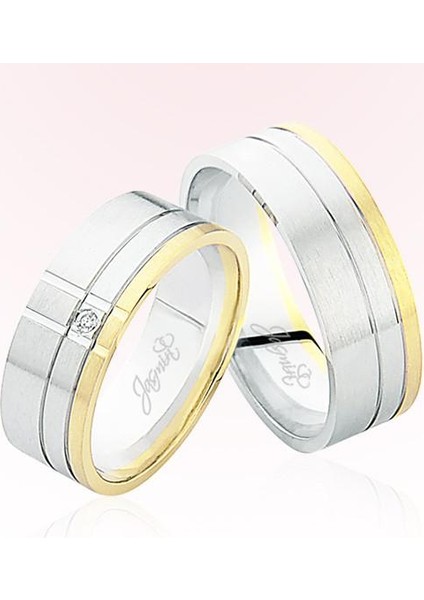 Sarı Beyaz Altın Alyans 5206