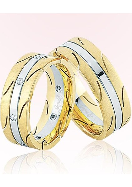 Iki Renk Altın Alyans 3504