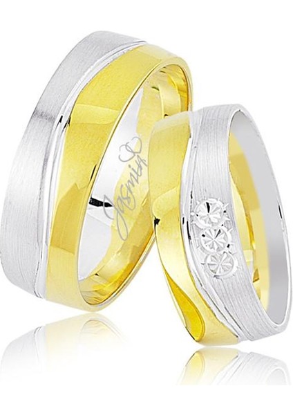 Sarı Beyaz Altın Alyans 3508