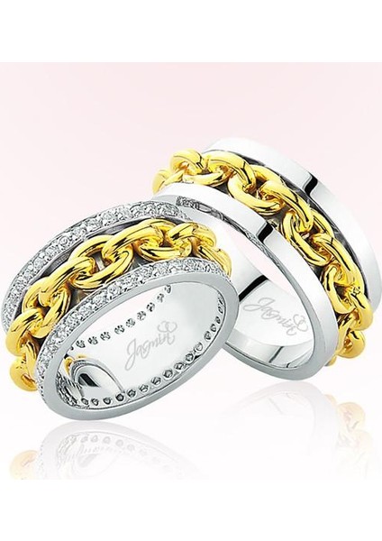 Zincir Detaylı Altın Alyans 2304