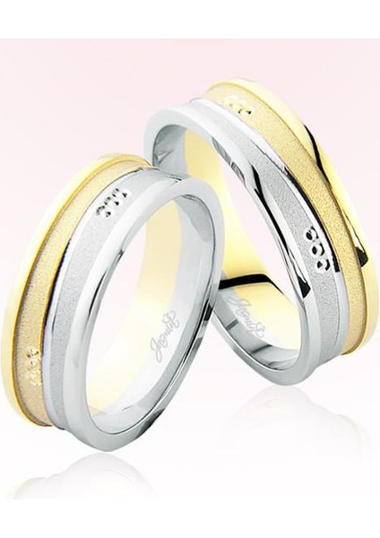 Sarı Beyaz Altın Alyans 7105
