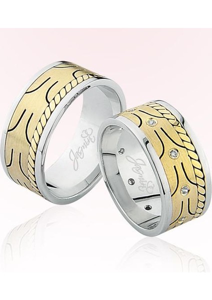 Desenli Altın Alyans 3706