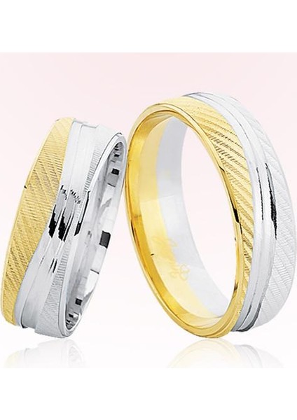 Sarı Beyaz Altın Alyans 7101