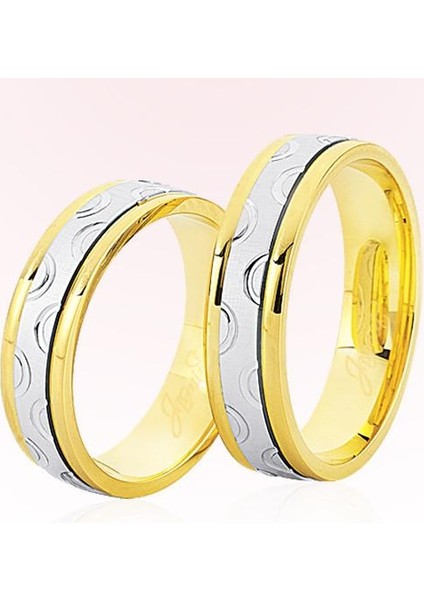 Sarı Beyaz Altın Alyans 8202