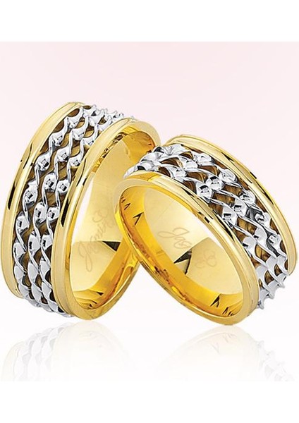 Üç Şeritli Altın Alyans 2206