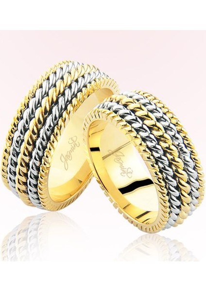 Iki Renk Altın Alyans 1306-2