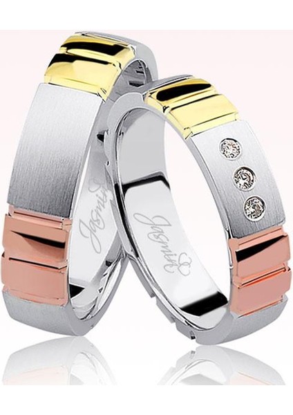 Üç Renk Altın Alyans 0104-2