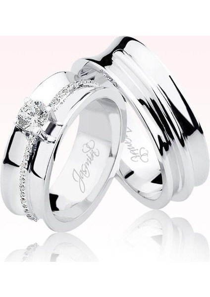 Tek Taş Model Altın Alyans 0401-2