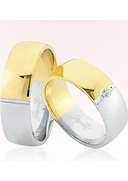 Sarı Beyaz Altın Alyans 1501-2