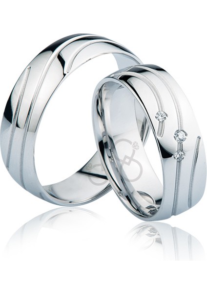Beyaz Altın Alyans 2503-1
