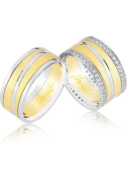 Sarı Beyaz Altın Alyans 2404-2