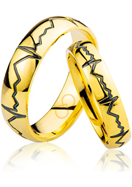 Kalp Ritmi Altın Alyans 3103-3