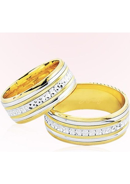 Sarı Beyaz Altın Alyans 7501