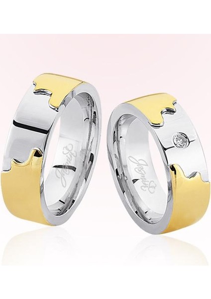 Sarı Beyaz Altın Alyans 1901