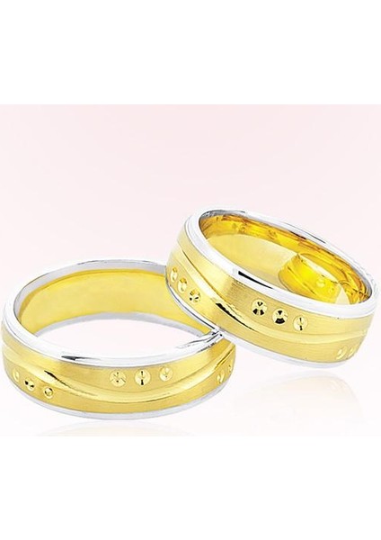 Sarı Beyaz Altın Alyans 7504