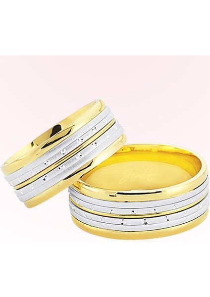 Sarı Beyaz Altın Alyans 8201