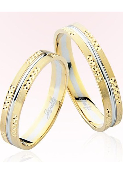 Sarı Beyaz Altın Alyans 7806