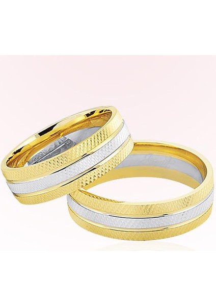 Sarı Beyaz Altın Alyans 7809