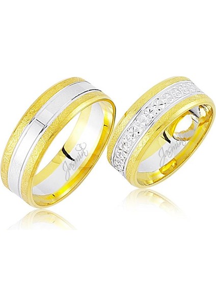 Sarı Beyaz Altın Alyans 3507-2