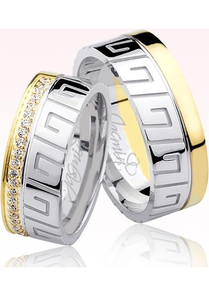 Sarı Kenarlı Altın Alyans 0705-2