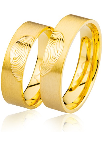 Sarı Altın Parmak Izi Alyans 3202-3