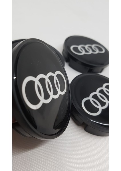 Audi Jant Göbeği 69/65 mm 4'lü Set Siyah